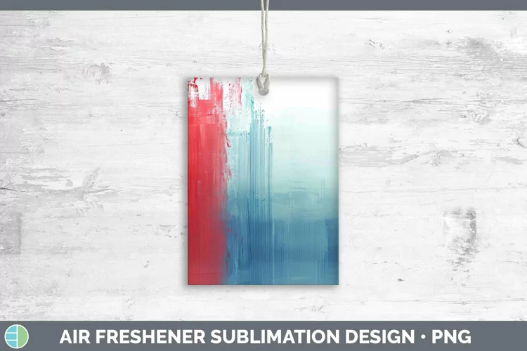 Patriotic Gradient Ombre Air Freshener | Sublimation Car Fre