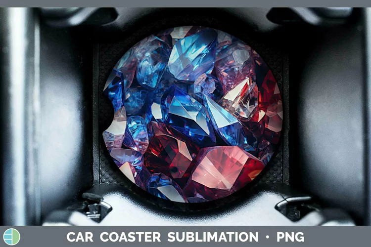 Patriotic Holographic Car Coaster | Sublimation Coaster Desi