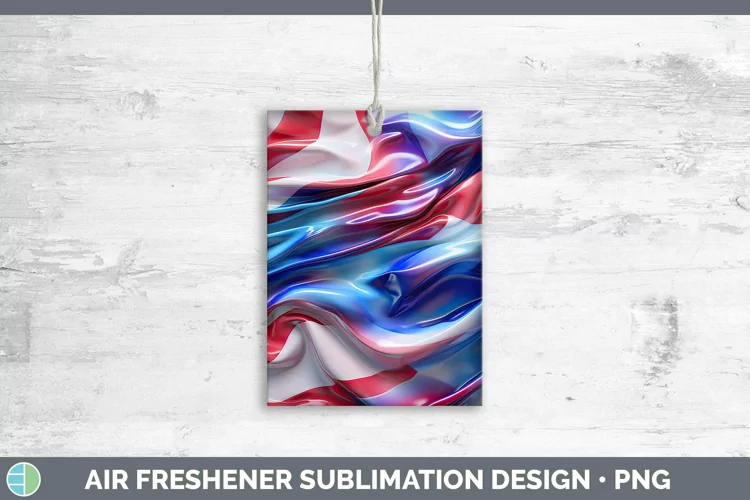 Patriotic Opalescent Air Freshener | Sublimation Car Freshen