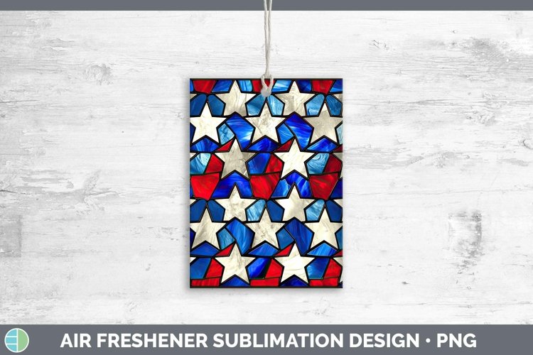 Patriotic Stained Glass Air Freshener | Sublimation Car Fres