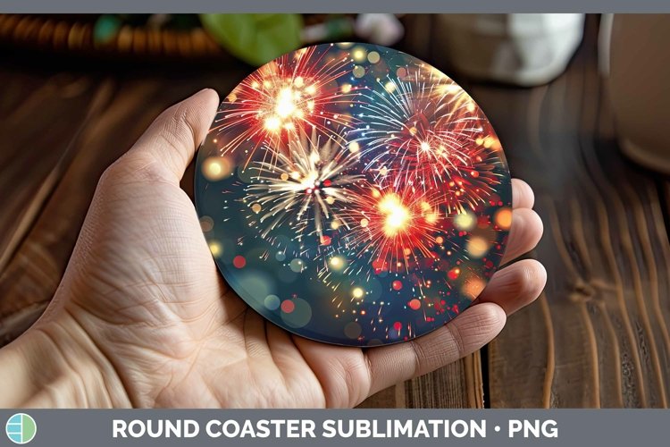 GorgeousPatriotic Round Coaster design.