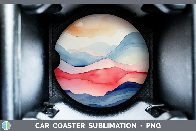 Patriotic Landscape Car Coaster | Sublimation Coaster Design