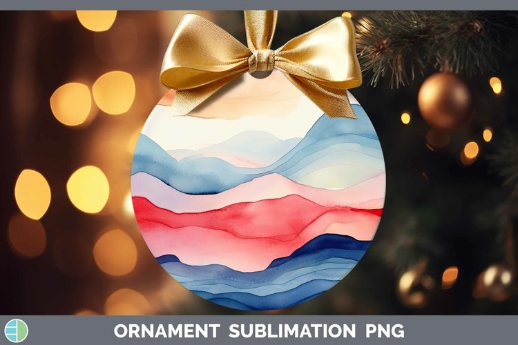 Patriotic Landscape Ornament | Sublimation Bauble Designs