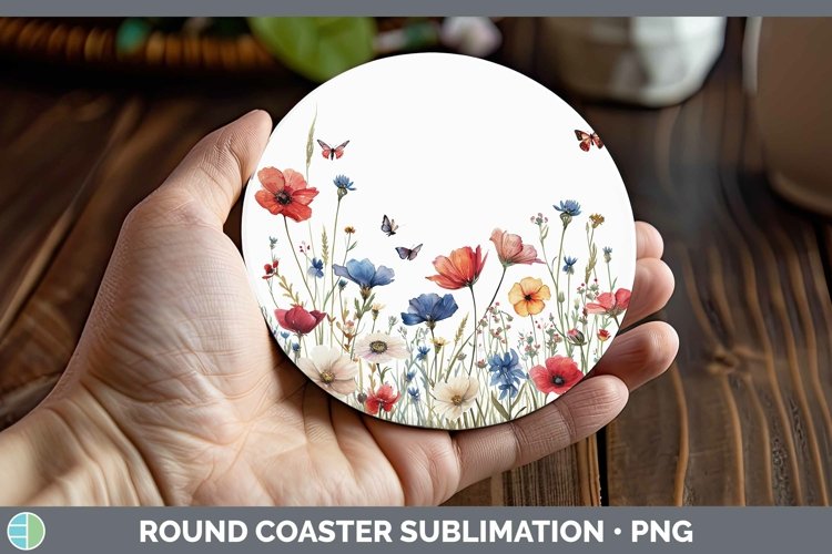 GorgeousPatriotic Round Coaster design.