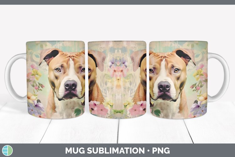 Vintage American Staffordshire Dog Mug Wrap | Sublimation Co example image 1