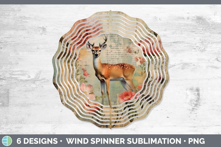 GorgeousWoodland Animals Wind Spinner design.