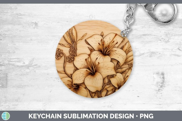 GorgeousED-MD-WBN-S01 Flowers Keychain design.