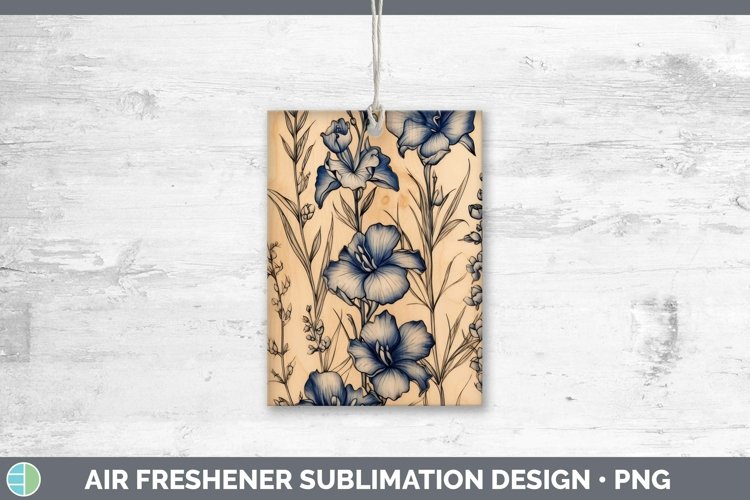 GorgeousWood Burned Flowers Air Freshener design.