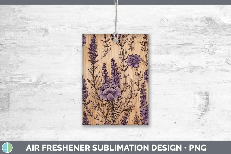 GorgeousWood Burned Flowers Air Freshener design.
