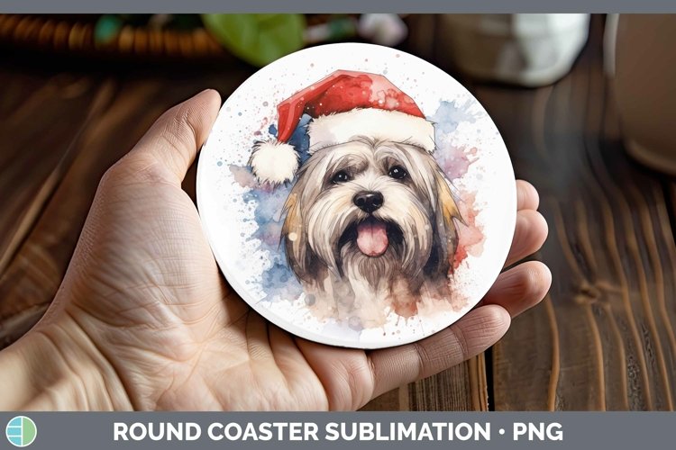 GorgeousSanta Hat Round Coaster design.