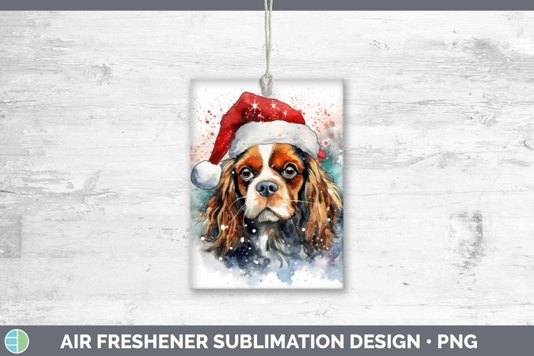 Dog Santa Hat Cavalier King Charles Spaniel Air Freshener Su example image 1