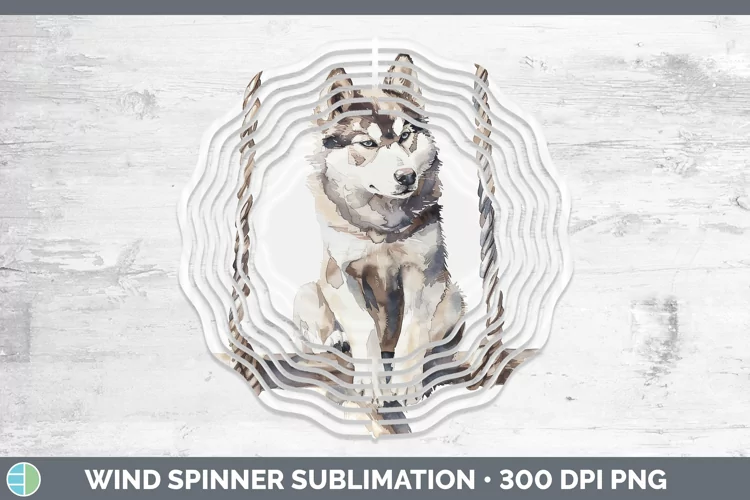Swinging Dogs Husky Wind Spinner Sublimation Spinner Designs