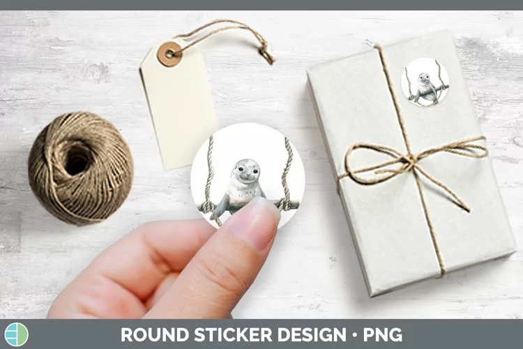 Swinging Seal Stickers | Round Labels Designs