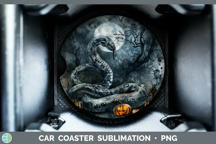 Gothic Snake Car Coaster Sublimation Coaster Designs