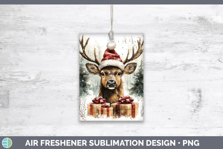 Christmas Woodland Elk Air Freshener Sublimation Car Freshen example image 1