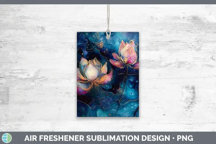 Galaxy Lotus Air Freshener Sublimation Car Freshener Designs