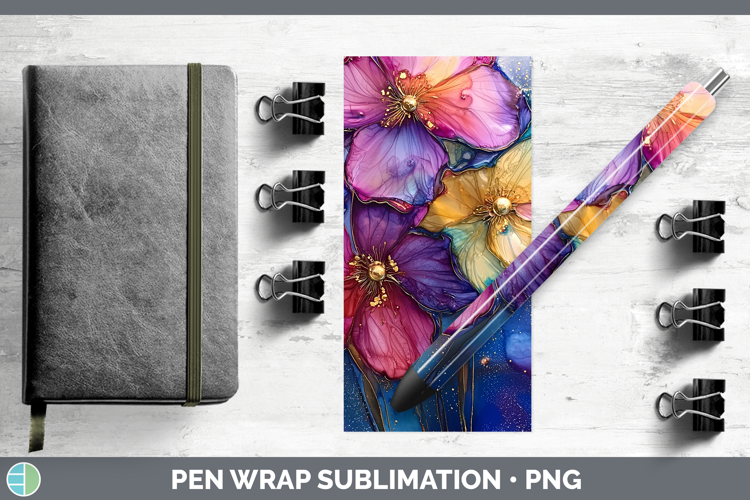Galaxy Abutilon Pen Wrap Sublimation Pen Designs
