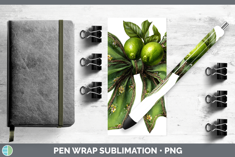 Fruit Bows Lime Pen Wrap Sublimation Pen Designs