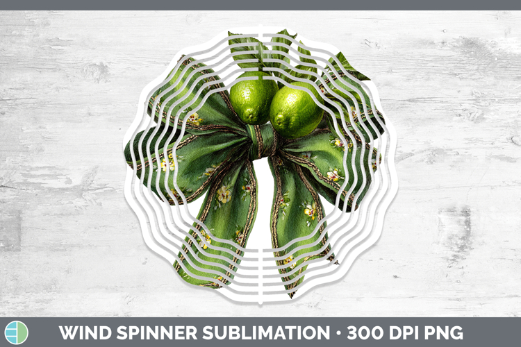 Fruit Bows Lime Wind Spinner Sublimation Spinner Designs