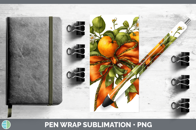 Fruit Bows Orange Pen Wrap Sublimation Pen Designs