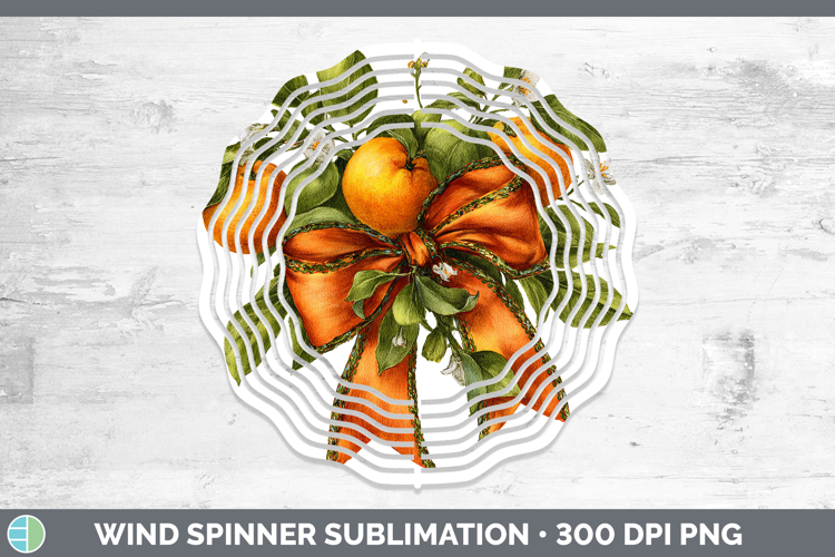 Fruit Bows Orange Wind Spinner Sublimation Spinner Designs