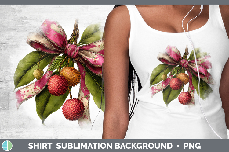 Fruit Bows Lychee Shirt Sublimation Background Designs