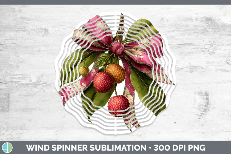 Fruit Bows Lychee Wind Spinner Sublimation Spinner Designs