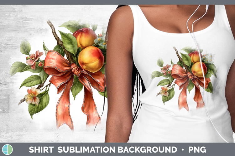 Fruit Bows Nectarine Shirt Sublimation Background Designs