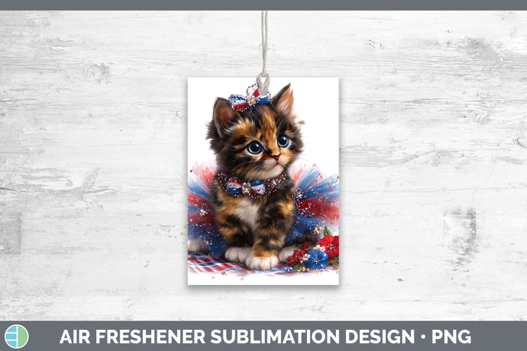 Cats Patriotic Tortoiseshell Cat Air Freshener Sublimation C