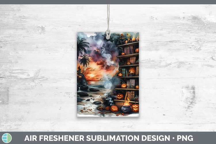 Book Halloween Beach Air Freshener Sublimation Car Freshener example image 1