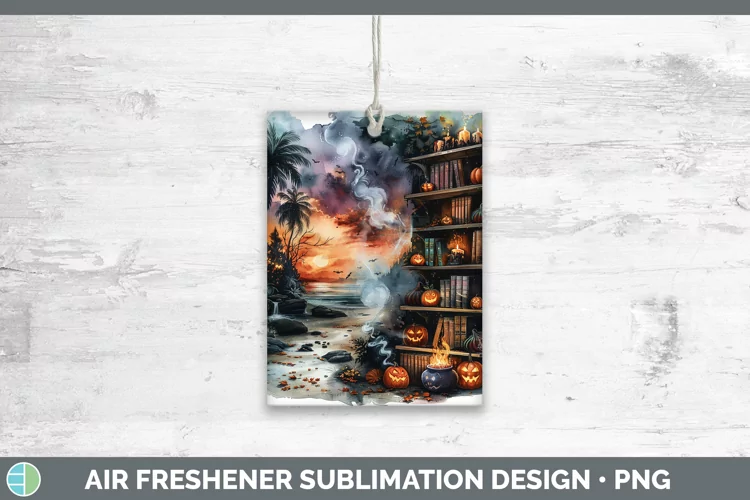Book Halloween Beach Air Freshener Sublimation Car Freshener