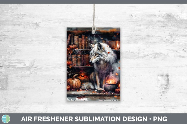 Book Halloween Wolf Air Freshener Sublimation Car Freshener
