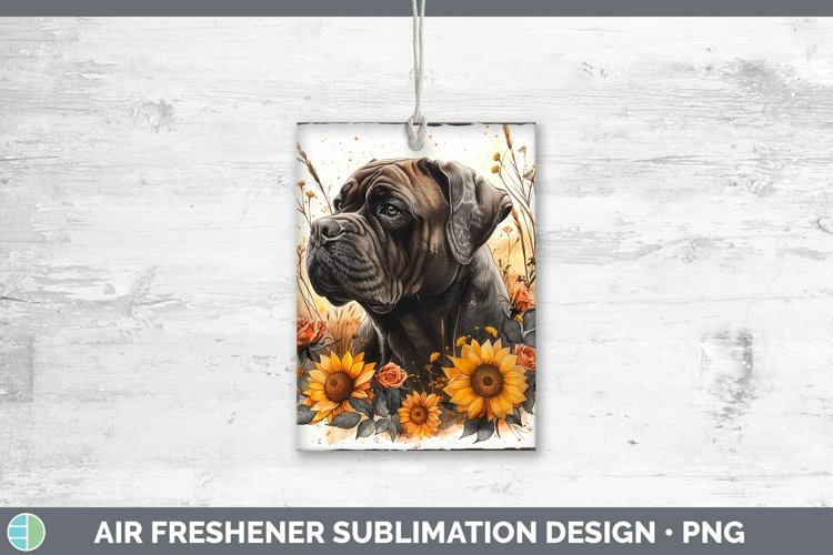 Autumn Sunflower Dog Cane Corso Air Freshener Sublimation Ca