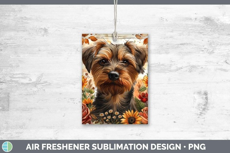 Autumn Sunflower Dog Yorkshire Terrier Air Freshener Sublima