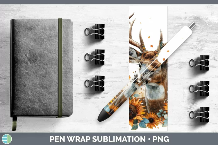 Autumn Boho Deer Pen Wrap Sublimation Epoxy Pen Designs