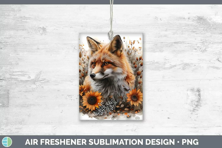 Autumn Boho Fox Air Freshener Sublimation Car Freshener Desi