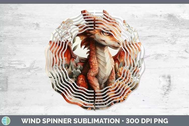 Autumn Boho Dragon Wind Spinner Sublimation Spinner Designs
