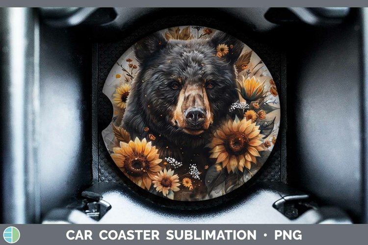 Autumn Boho Bear Car Coaster Sublimation Coaster Designs