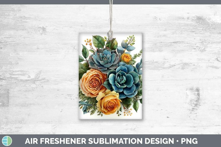Autumn Boho Succulents Air Freshener Sublimation Car Freshen example image 1