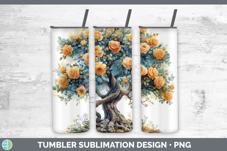 Autumn Boho Tree of Life Tumbler Sublimation 20 oz Skinny Tu