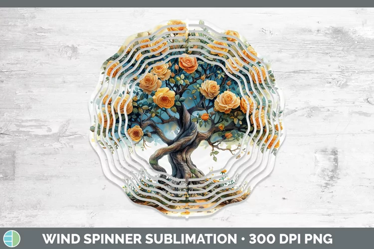 Autumn Boho Tree of Life Wind Spinner Sublimation Spinner De
