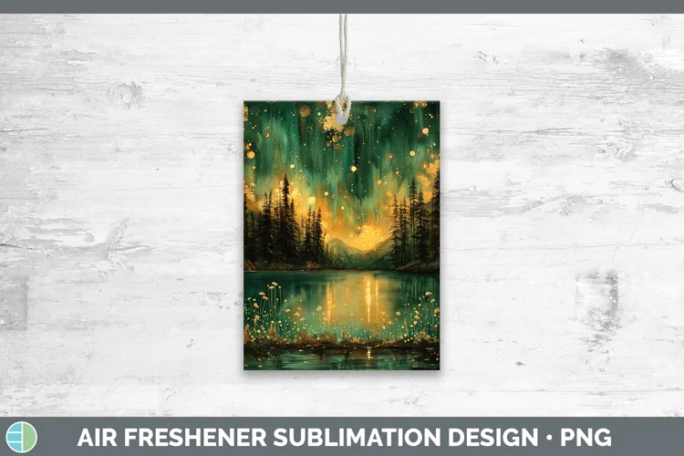 Autumn Boho Northern Lights Air Freshener Sublimation Car Fr