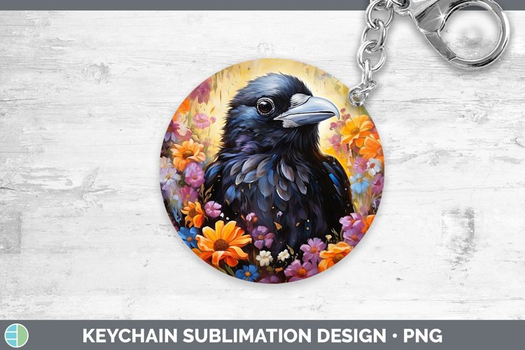 Boho Baby Crow Keychain Sublimation Keyring Designs