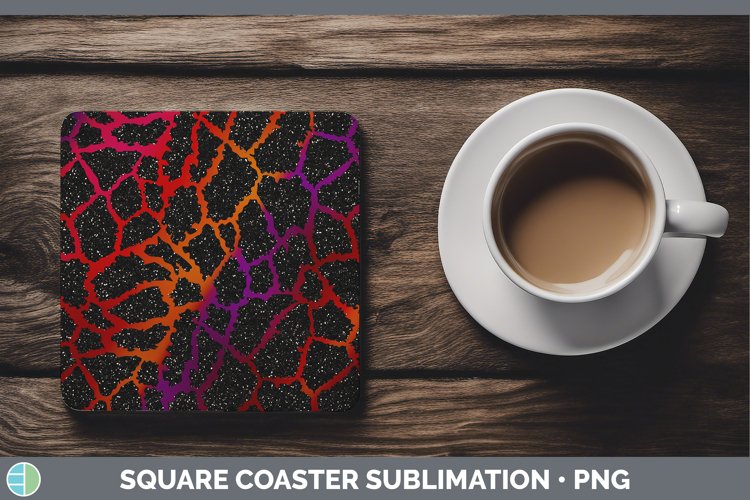 Animal Red Giraffe Square Coaster Sublimation Coaster Design example image 1