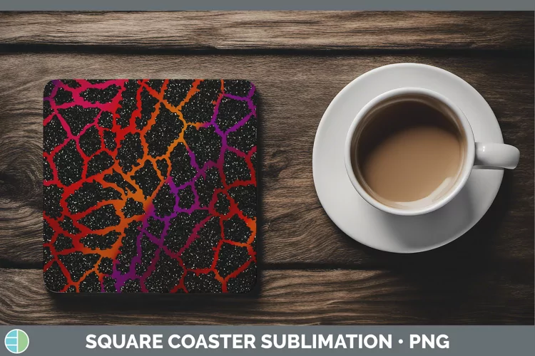 Animal Red Giraffe Square Coaster Sublimation Coaster Design