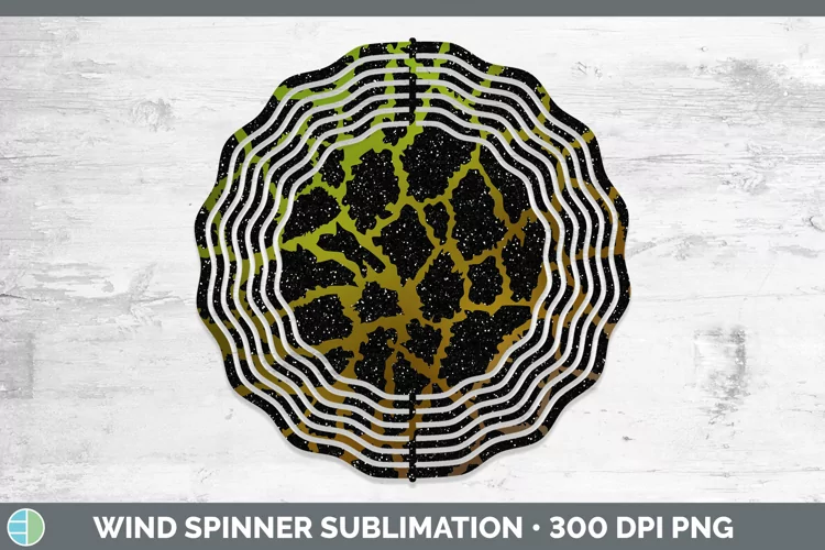 Animal Brown Giraffe Print Wind Spinner Sublimation Spinner