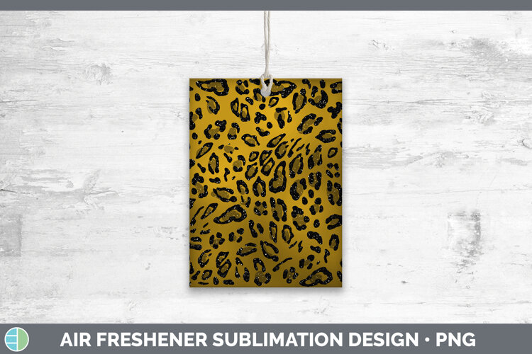 Animal Gold Leopard Air Freshener Sublimation Car Freshener example image 1