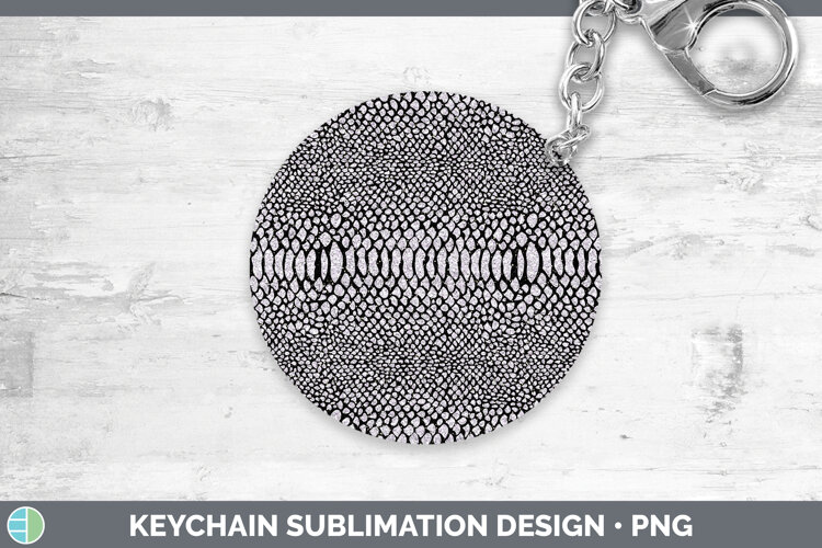 Animal Glitter Snake Print Keychain Sublimation Keyring Desi example image 1