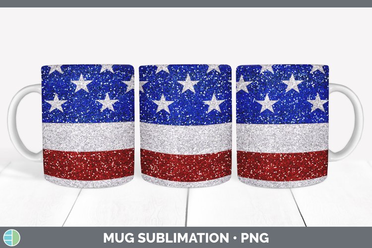 Flag Patriotic Mug Sublimation | 4th of July Cup Designs example image 1