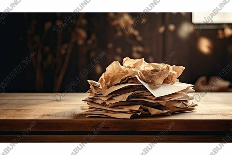 rough brown crumpled paper example image 1